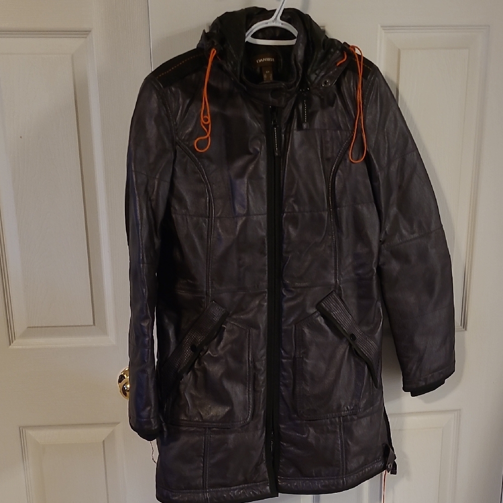 Danier Purple Leather Jacket